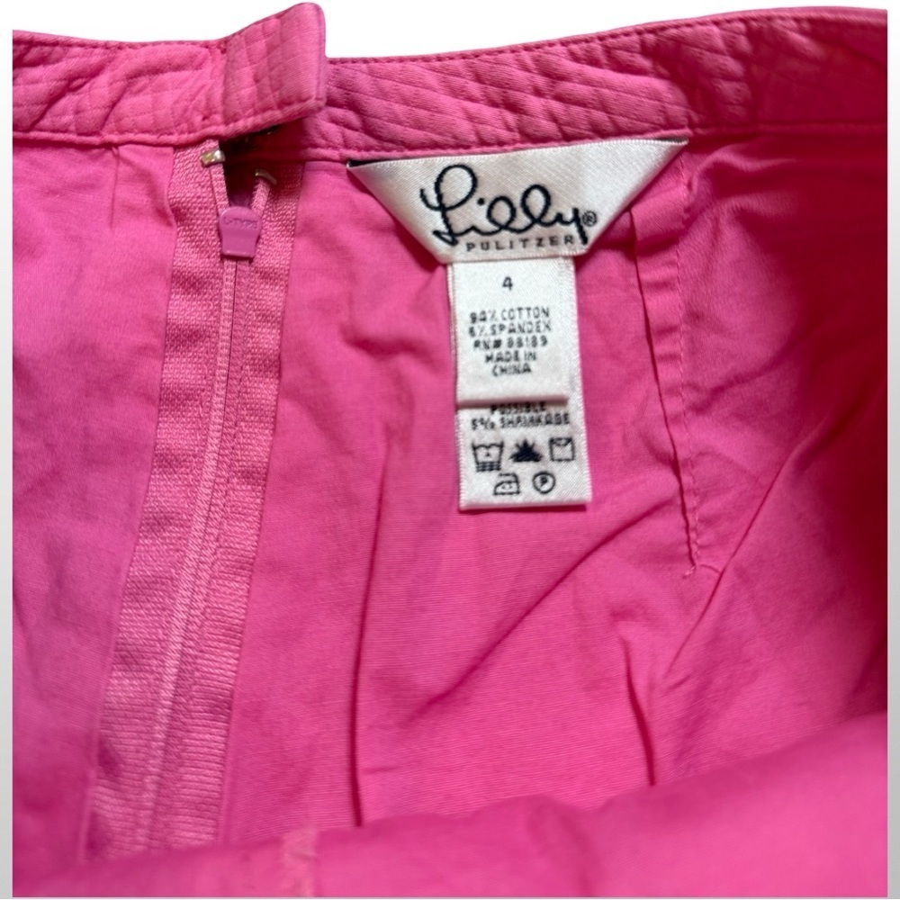 💖 Lilly Pulitzer Preppy Pink Tennis Skort | Lime Green Trim | Size 4 - Picture 5 of 11